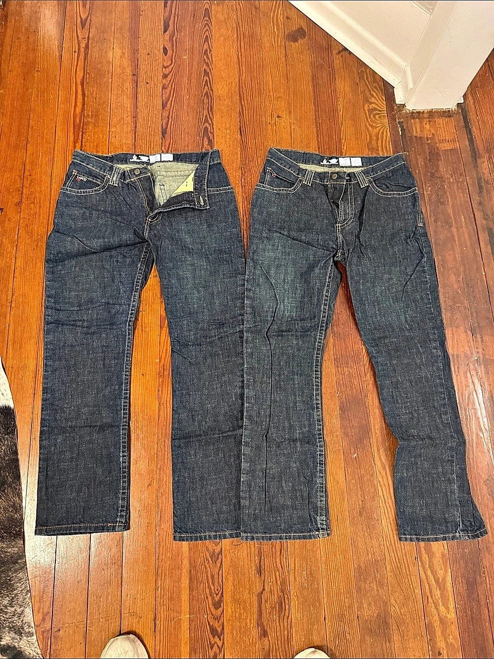LAPGOWER mens Jeans Blue Denim Two-Pair Set